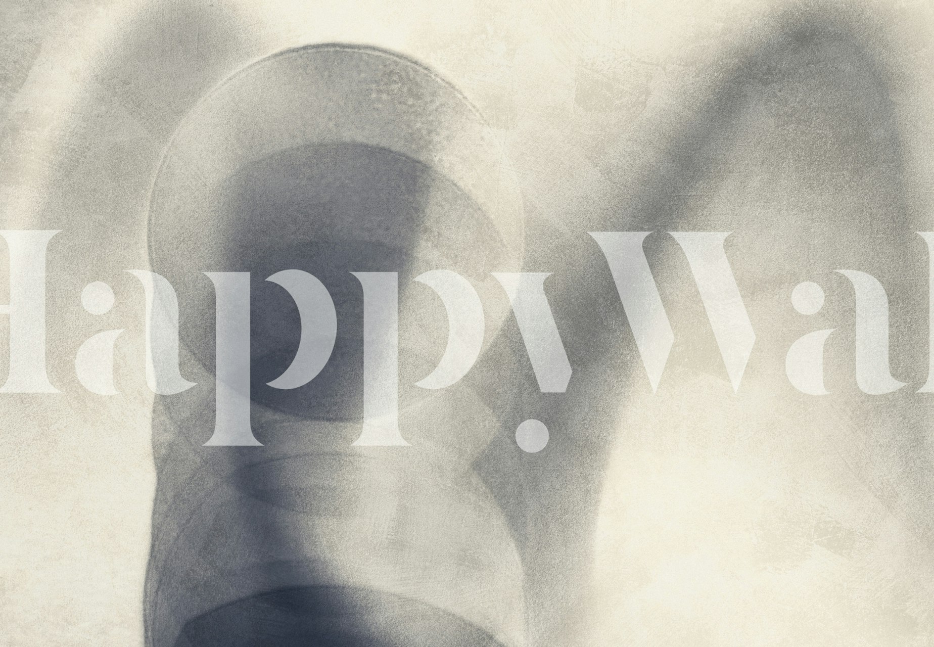 Abstract gray circles in soft, muted tones wallpaper