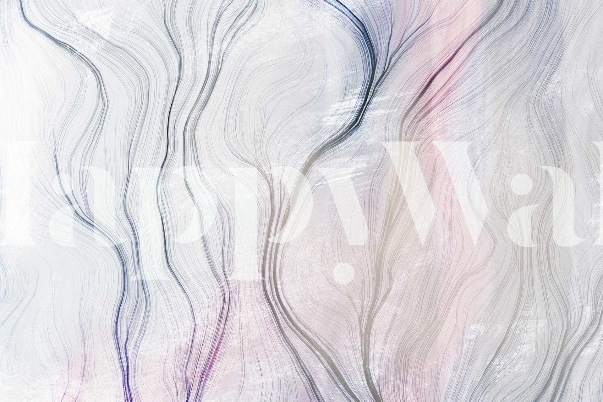 Abstract pastel lines wall mural Path 1 for serene room decor.