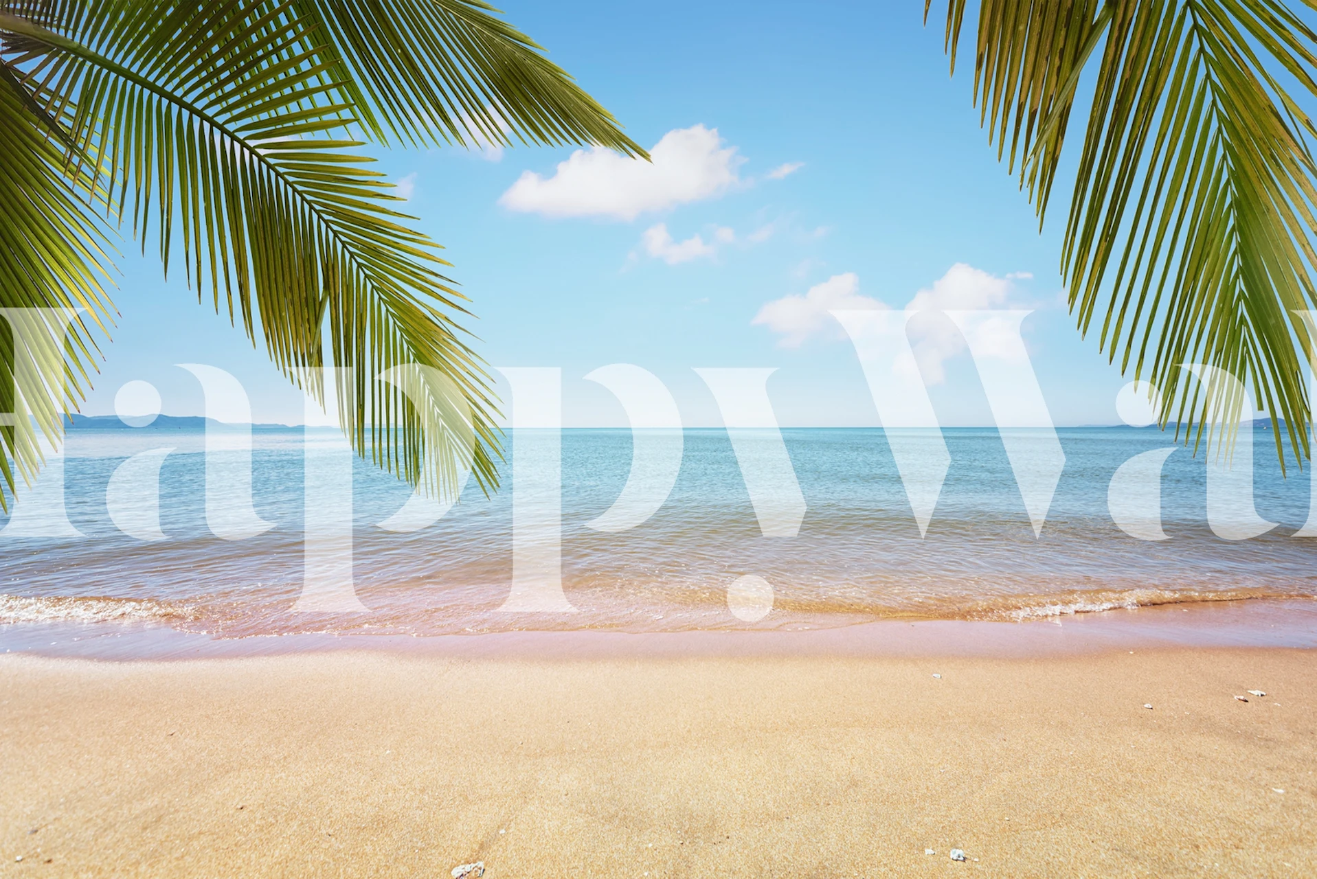 papel de parede Island Beach mostrando águas serenas