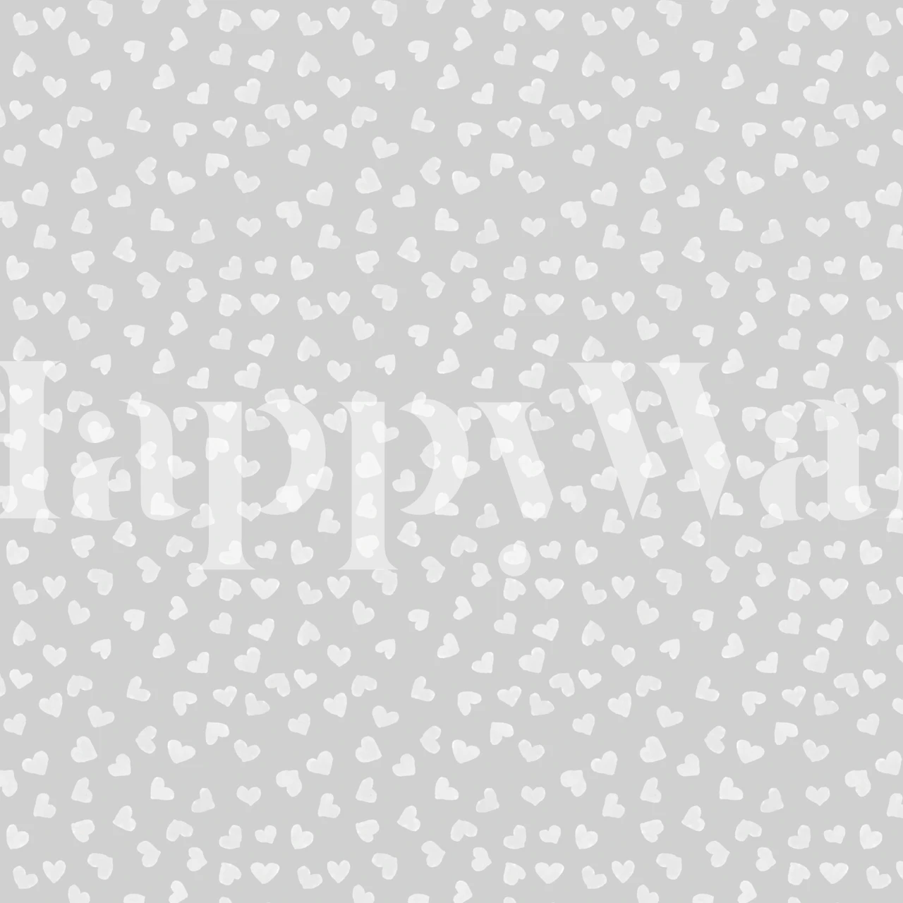 Hearts in Dove Grey tapetti huoneessa