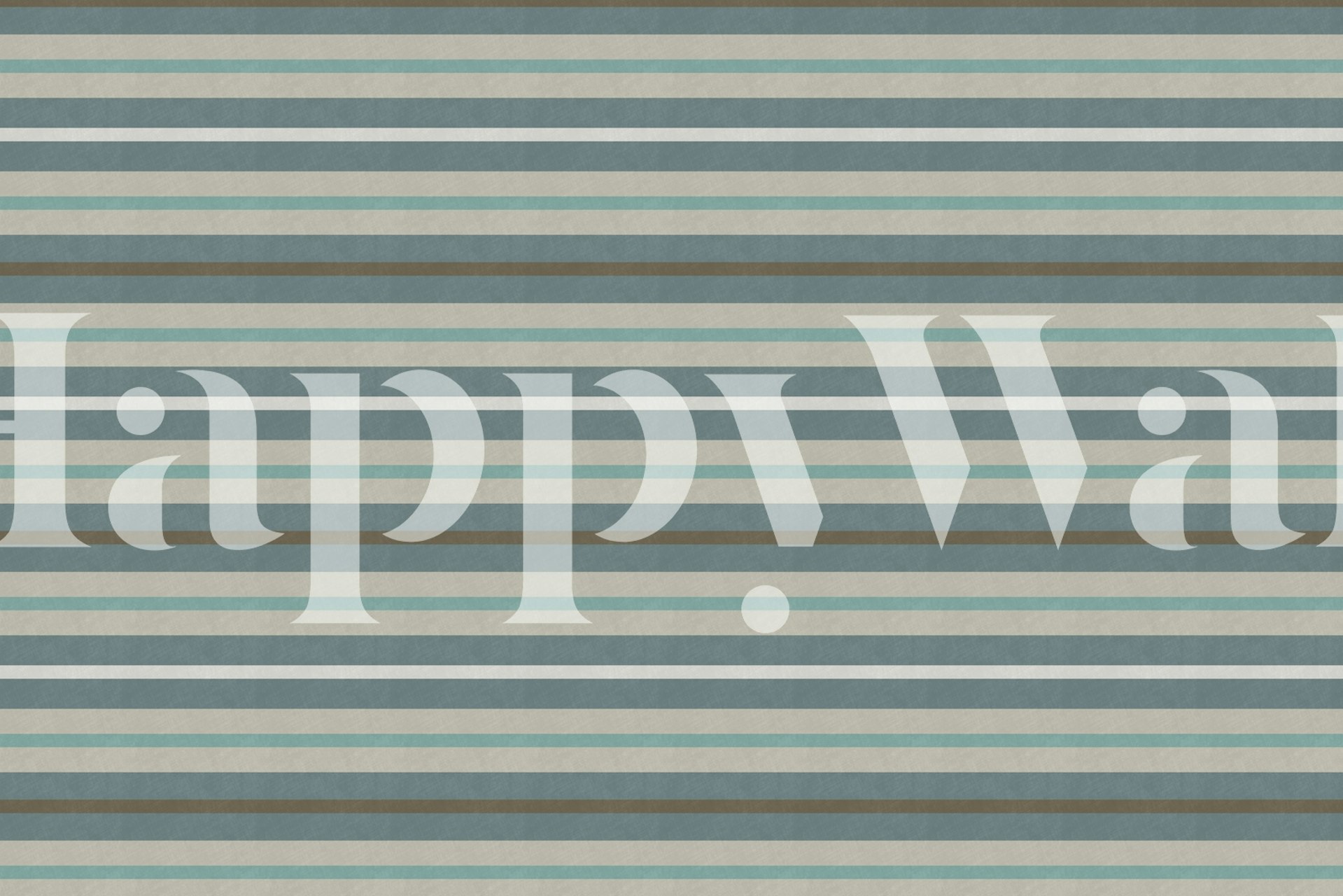 Horizontal stripes in teal, grey, olive, and white wallpaper