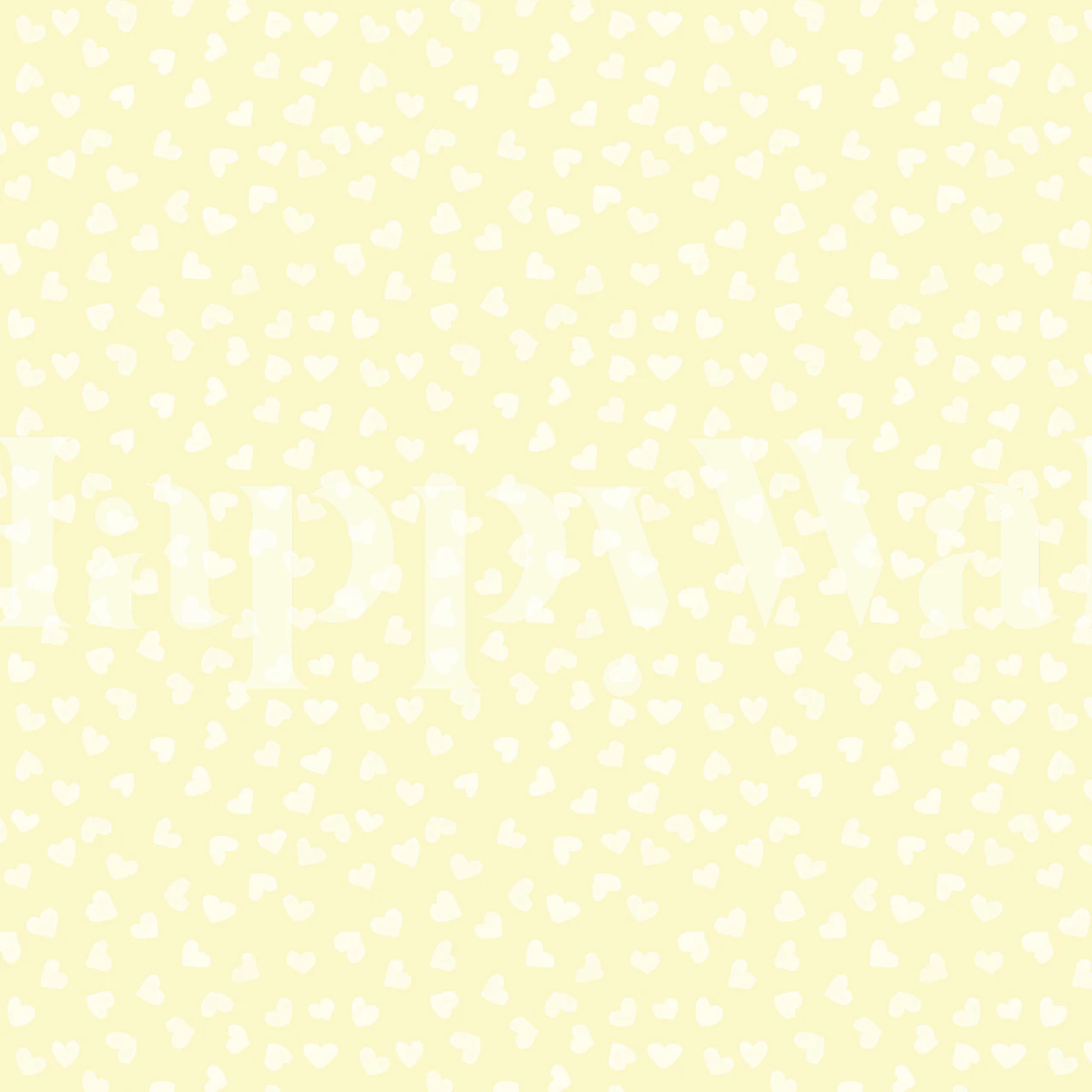 Vrolijk citroengeel fotobehang met liefdeshartvormen