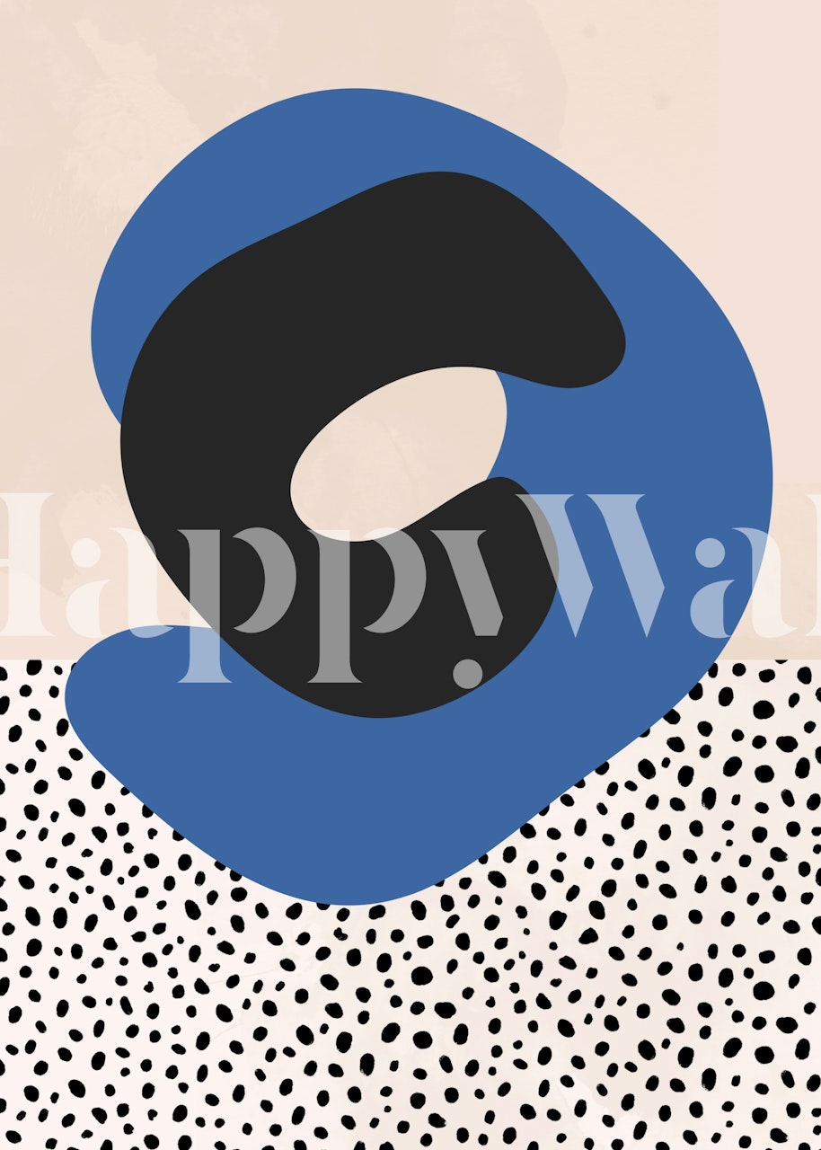 Ταπετσαρία Round Mid Century Modern σε ένα δωμάτιο