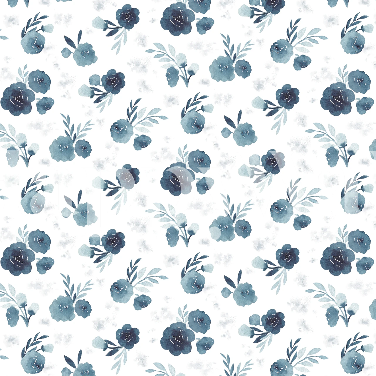 Inky Watercolour Roses wallpaper in a room