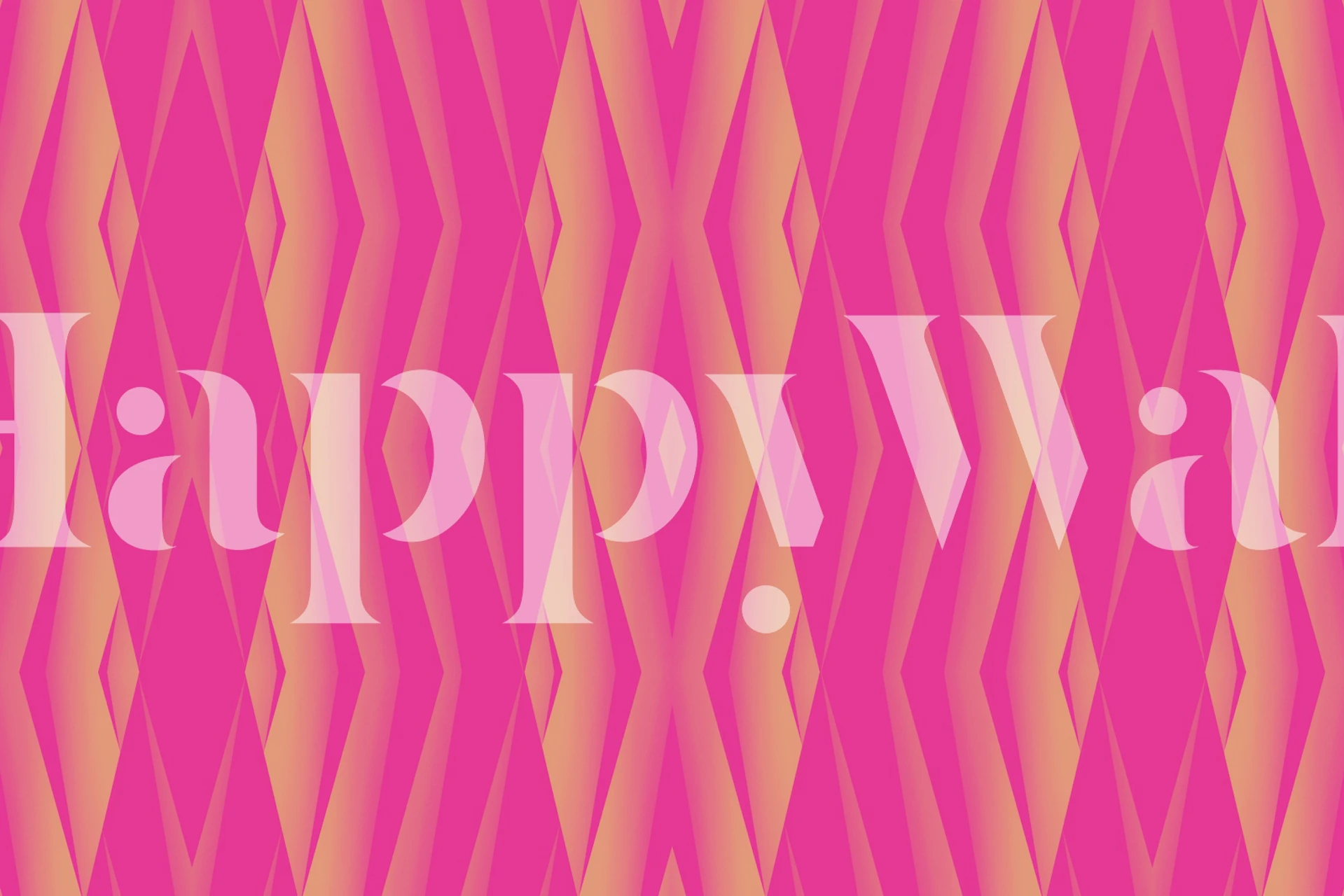 Pink geometric pattern with diamond shapes wallpaper