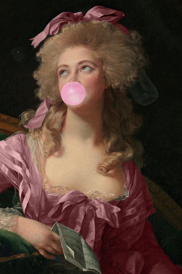Pink Bubble Gum Woman