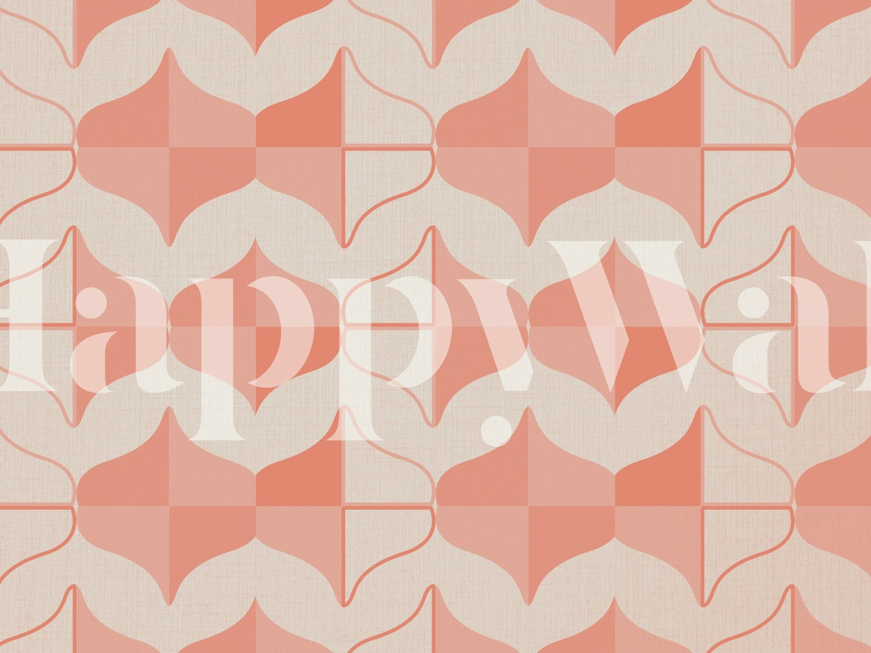 Vuosisadan puolivälin moderni abstrakti seinämaalaus vaimeissa väreissä