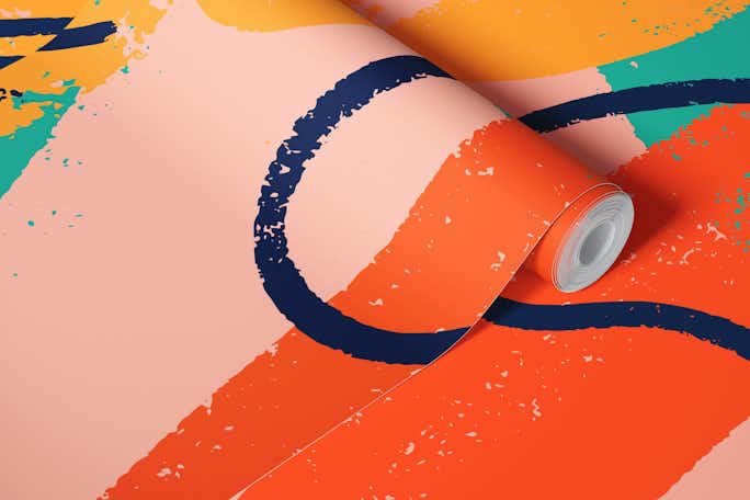 Colorful doodle artwallpaper roll