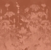 Orange Peach Flowers Grunge wallpaper