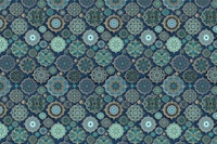 Moroccan Tiles Teal Luxury papiers peint