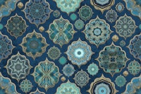 Moroccan Tiles Teal Luxury 2 tapete