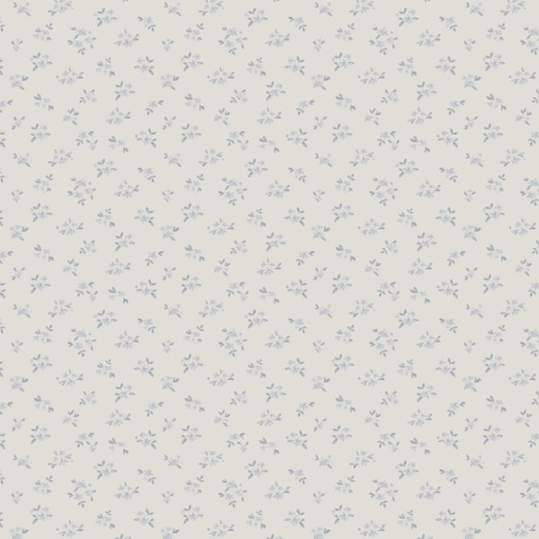 William Soft Floral Misty Blue