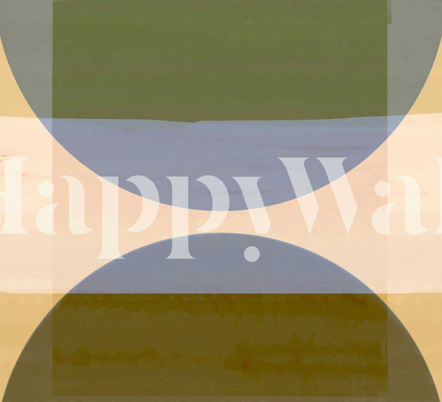 Mid Century Bauhaus Minimalism wall mural with geometric shapes and muted colors