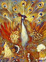 Golden Vintage Peacock tapetit