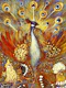 Golden Vintage Peacock