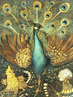 Vintage Peacock Painting papiers peint