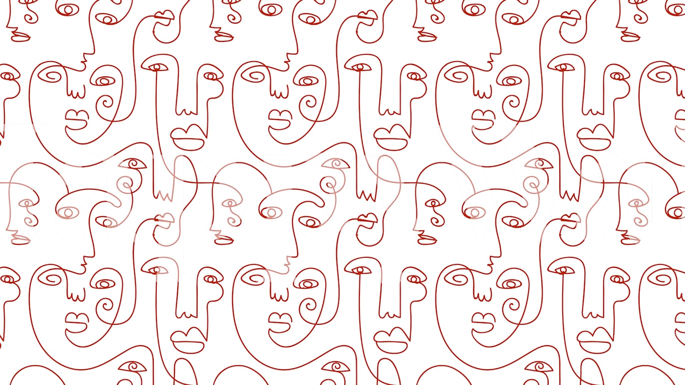 Picasso Inspired Women design per carta da parati