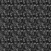 Picasso Inspired Female Faces carta da parati
