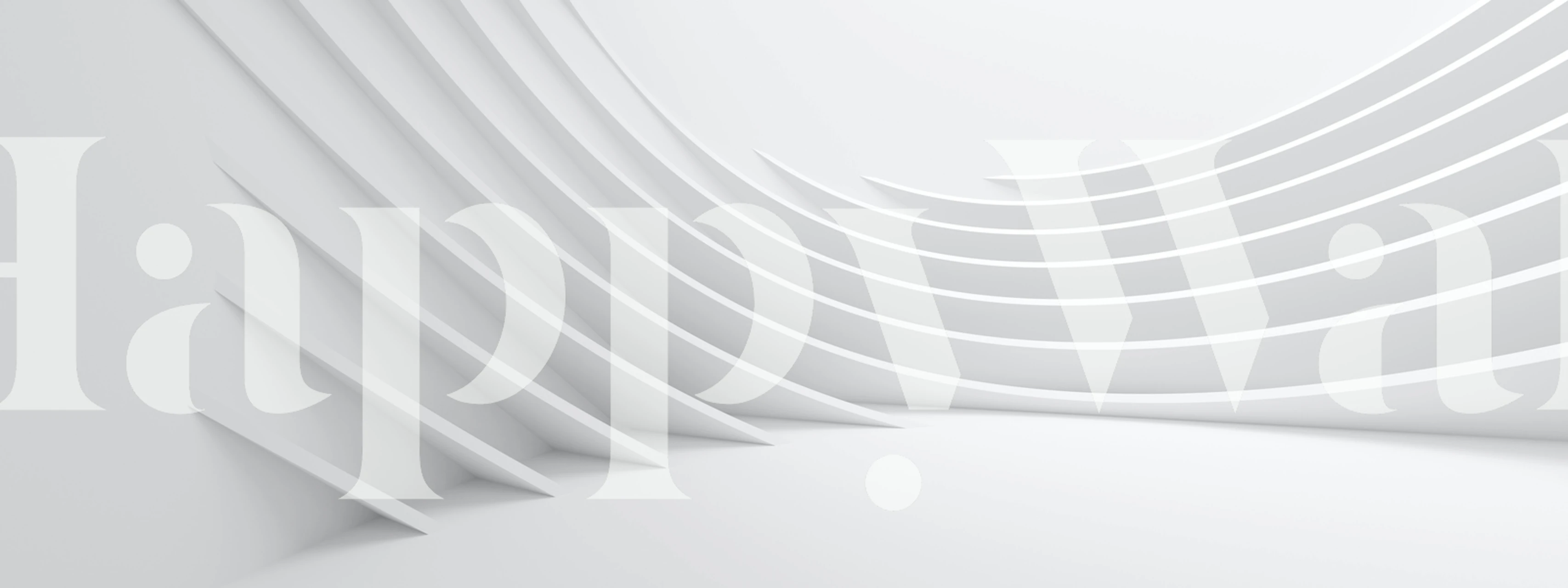 Modern abstract white curve pattern wallpaper