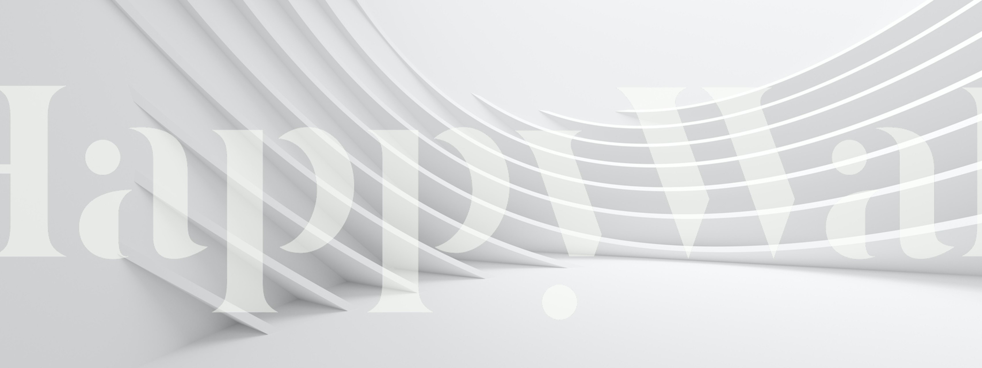 Abstract wave tapet i et moderne rom