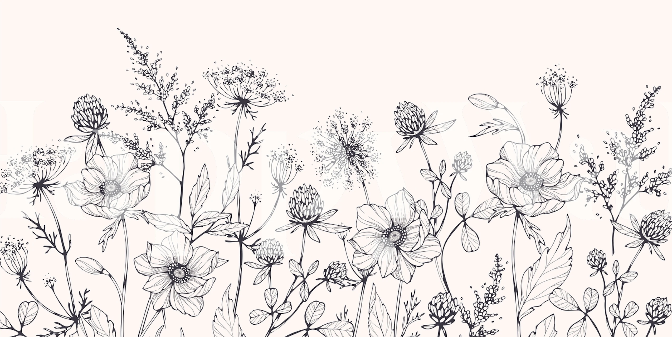 Carta da parati Luxury botanical in una stanza