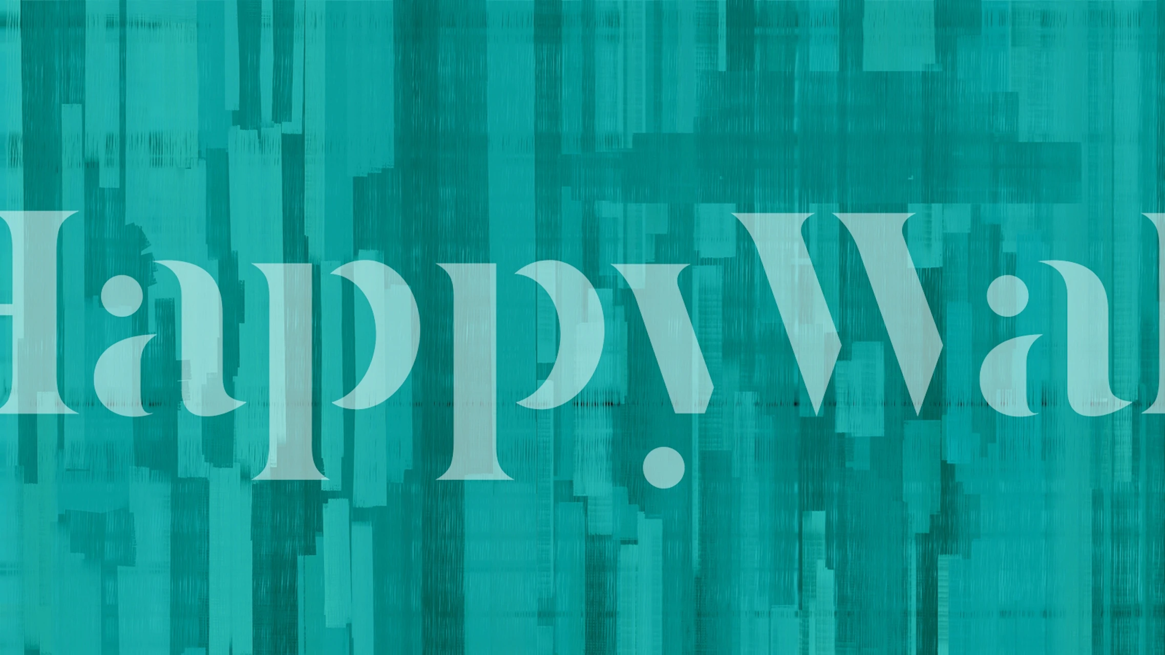 Abstract brushstrokes in cyan and teal wallpaper