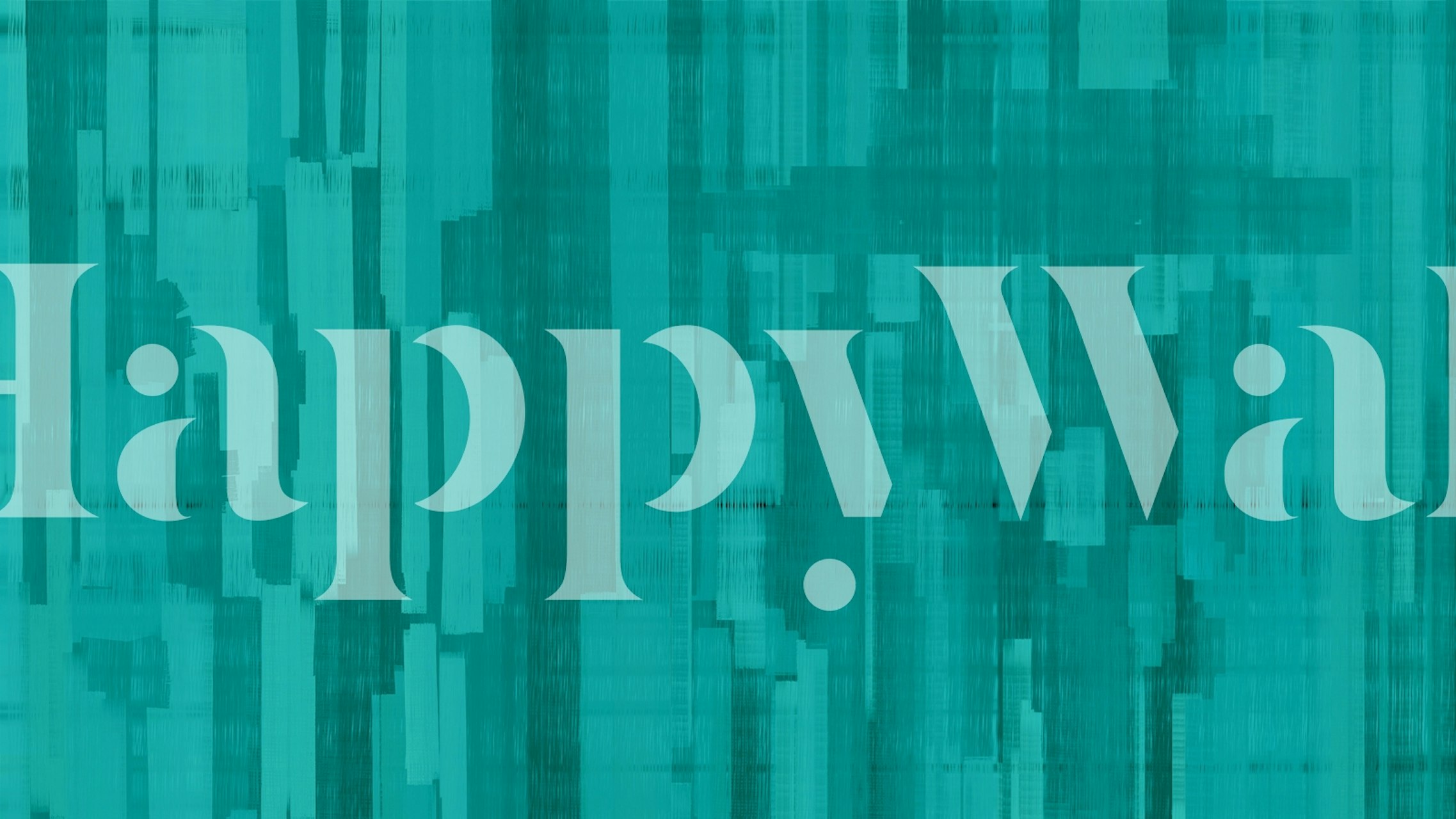 Tapeta Cyan Teal Brushstrokes v místnosti