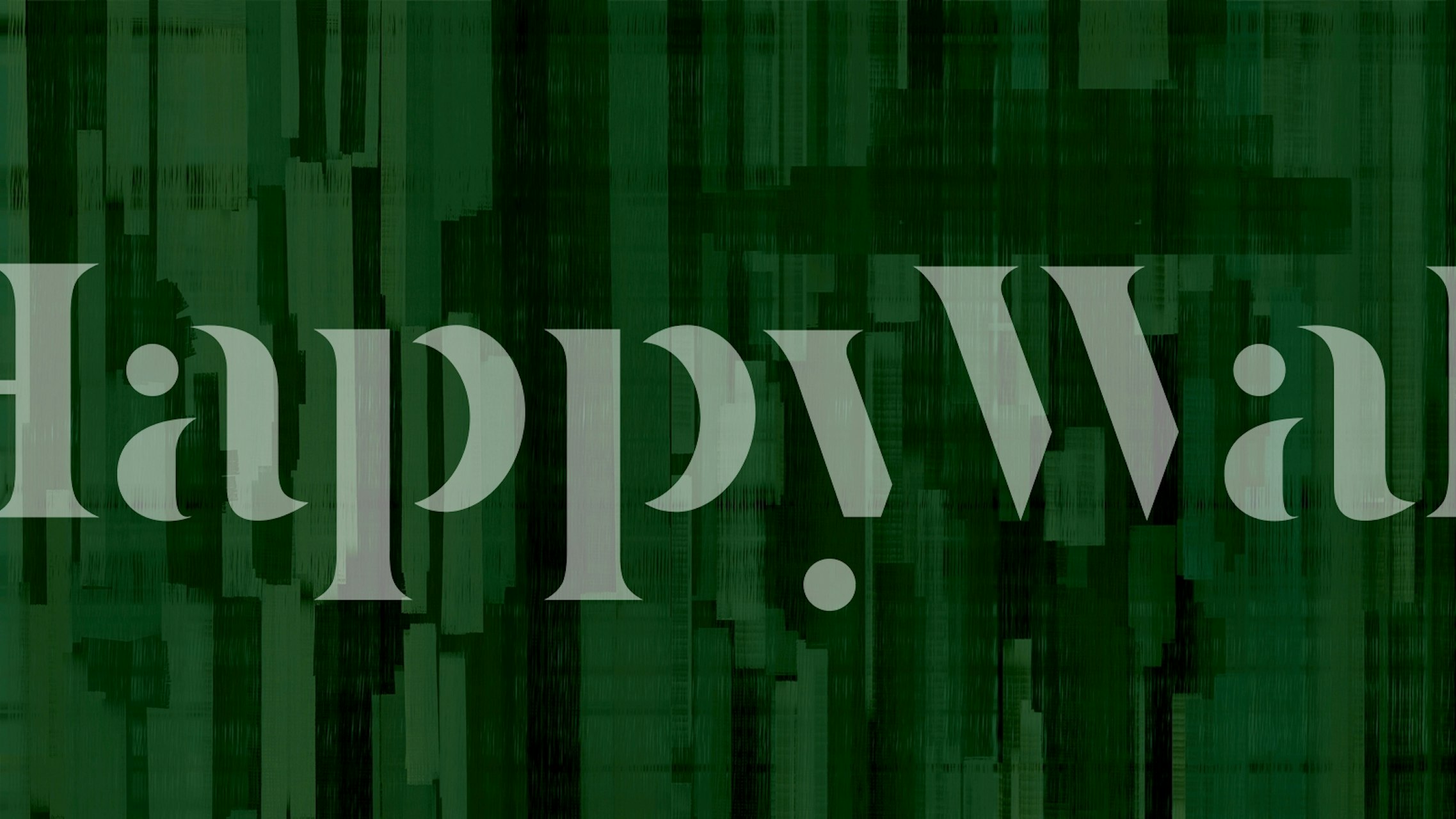 Dark green brushstrokes wallpaper in a room