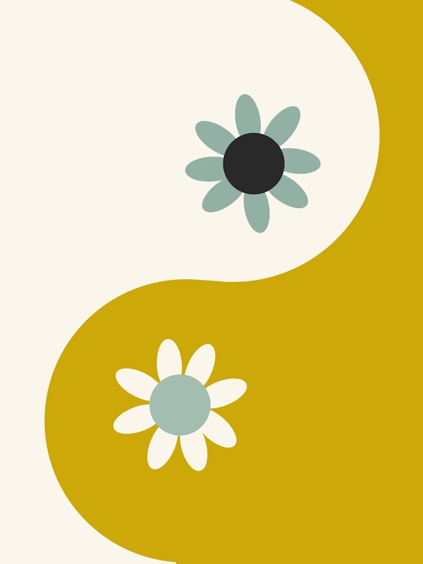 Yin Yang floral - earthy