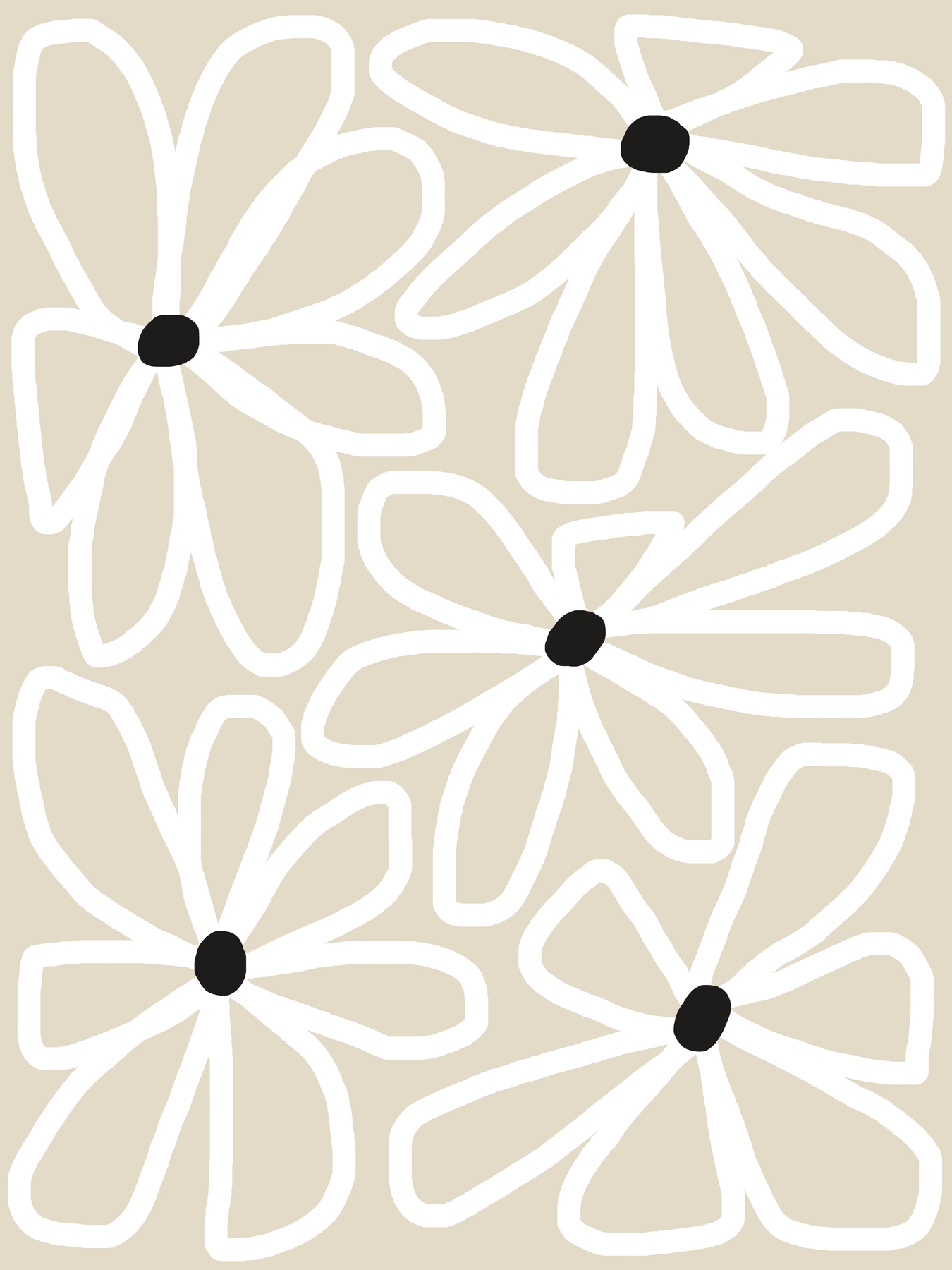 Buy Daisy chain neutral wallpaper Free shipping