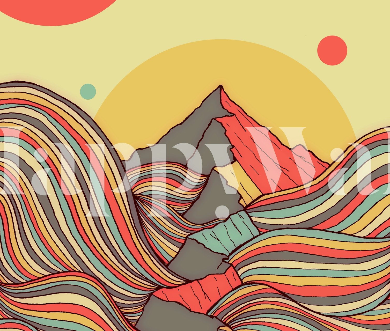 The ribbon sea cliffs tapet i et rom