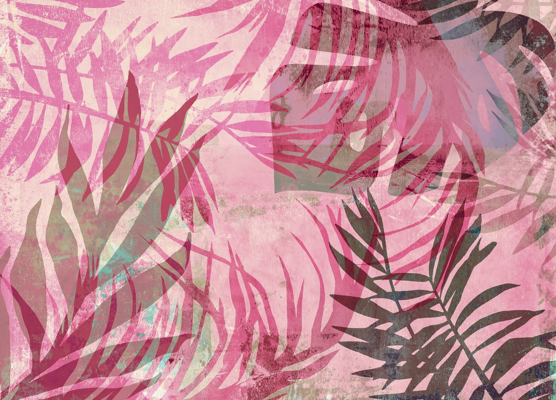 Pink Jungle Vibes Wallpaper | Happywall