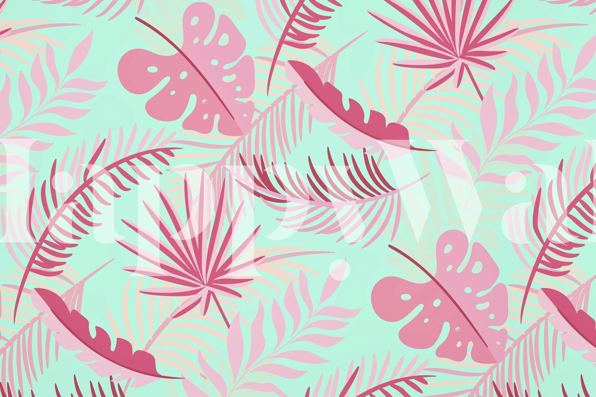 Tapeta Pastel Jungle Vibe v pokoji