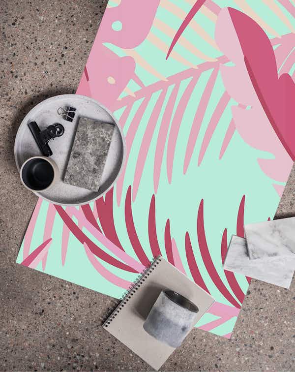 "Pastel Jungle Vibe Wallpaper Happywall"