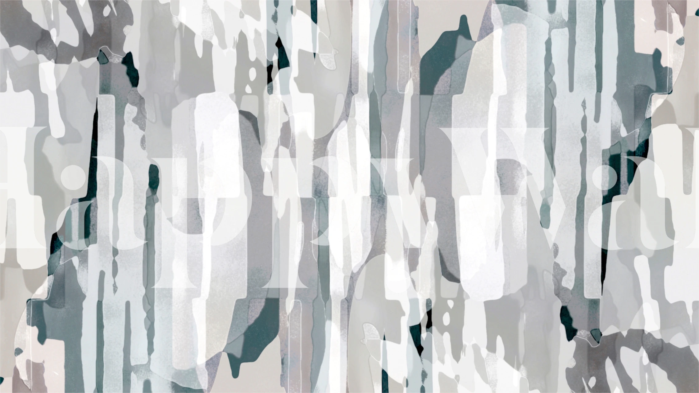 Abstract Composition Gray wallpaper in a room