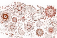 Earthy Spring Flower Modernist tapet