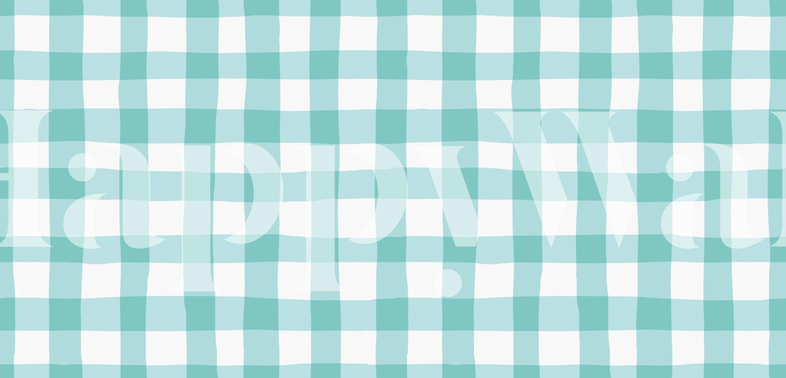 Fotomural patrón geométrico abstracto cian y blanco