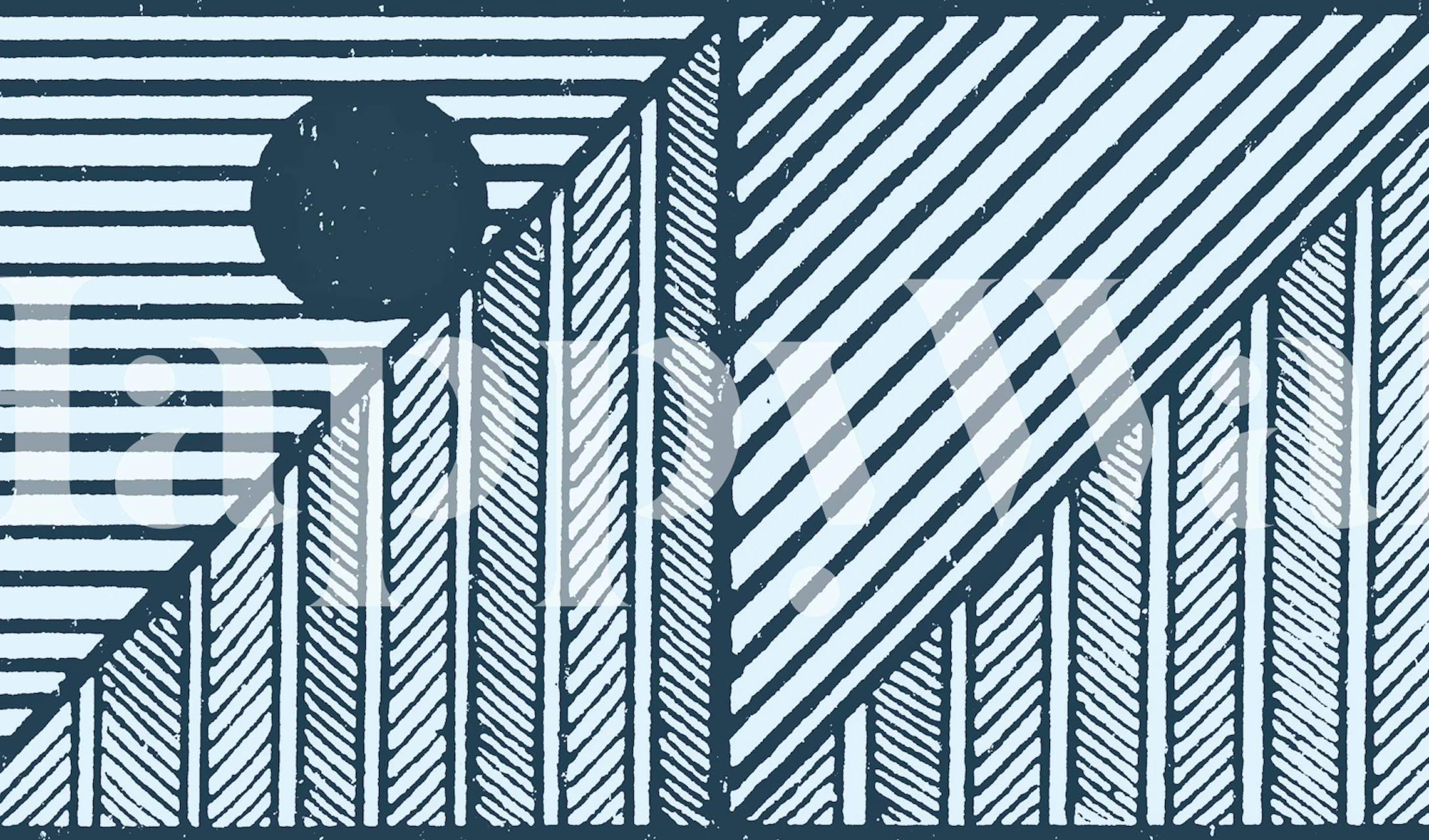 Teal Modernist tapet i et rum