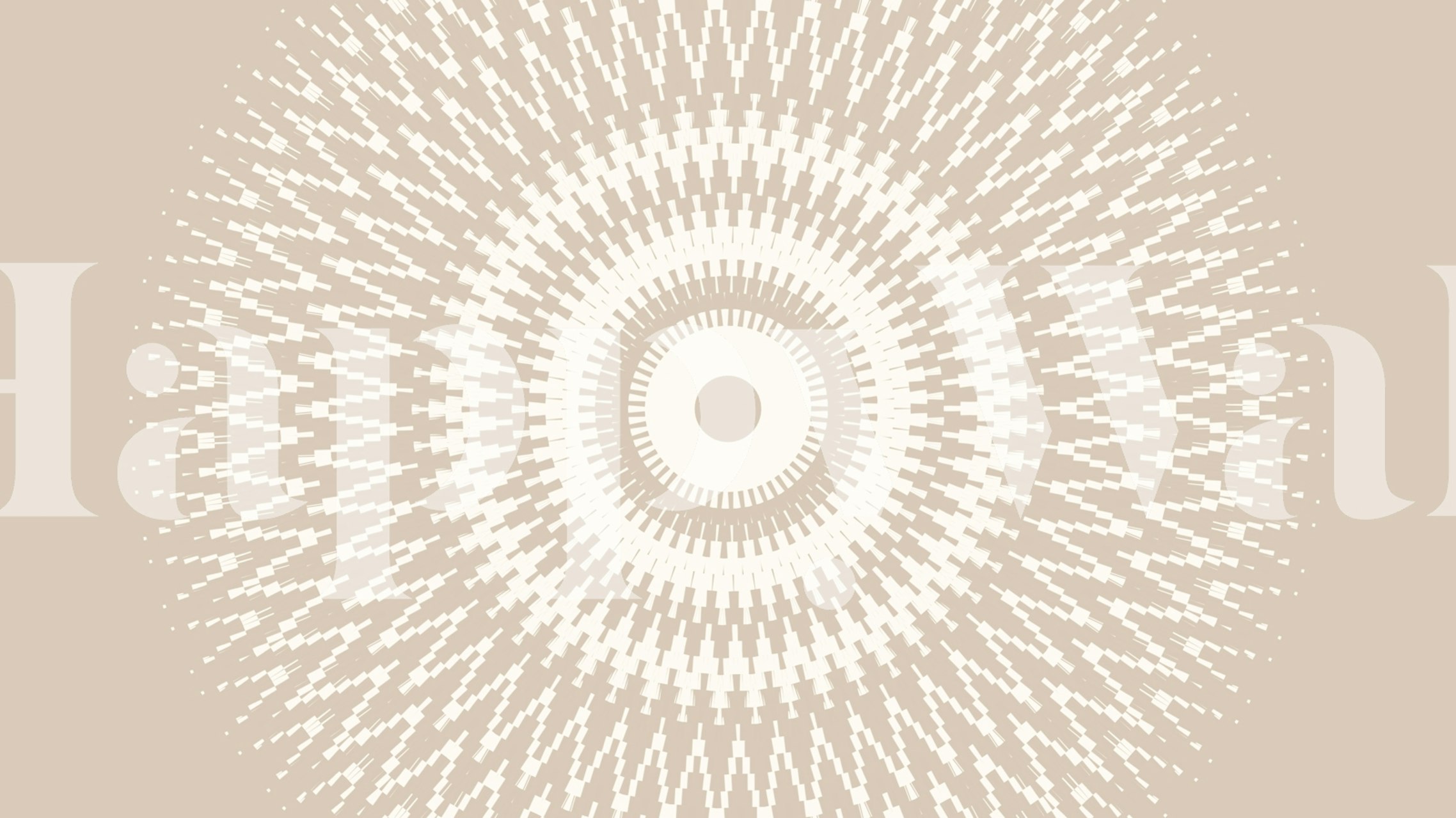 Ταπετσαρία Soft Beige African Tribal Sun σε ένα δωμάτιο