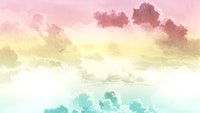 Pastel Rainbow Clouds papiers peint
