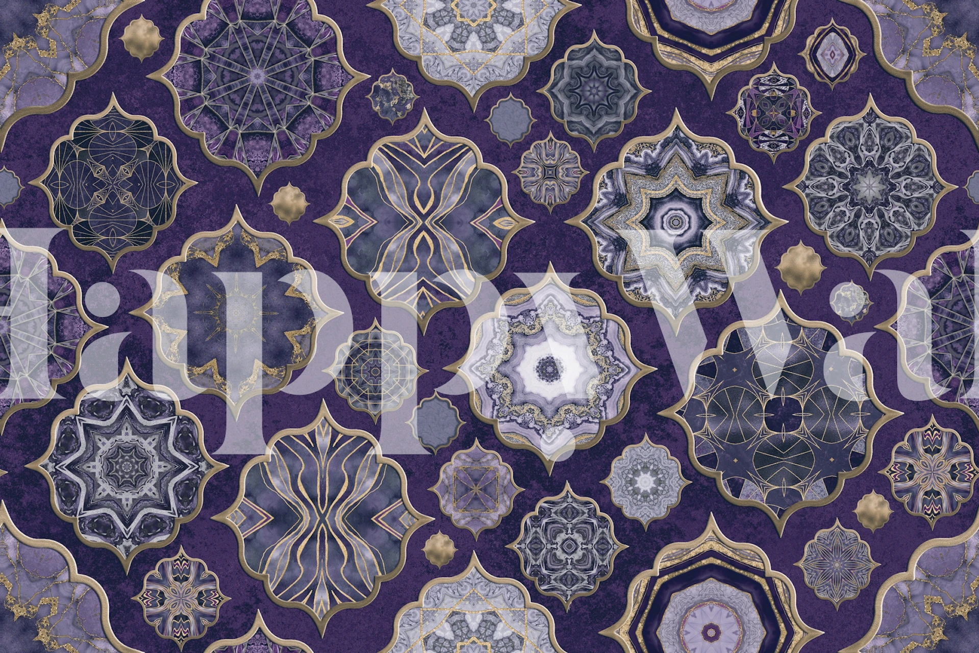 Moroccan Tiles Very Peri 2 tapet i et rum