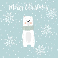 Cute Polar Bear Mint ταπετσαρία