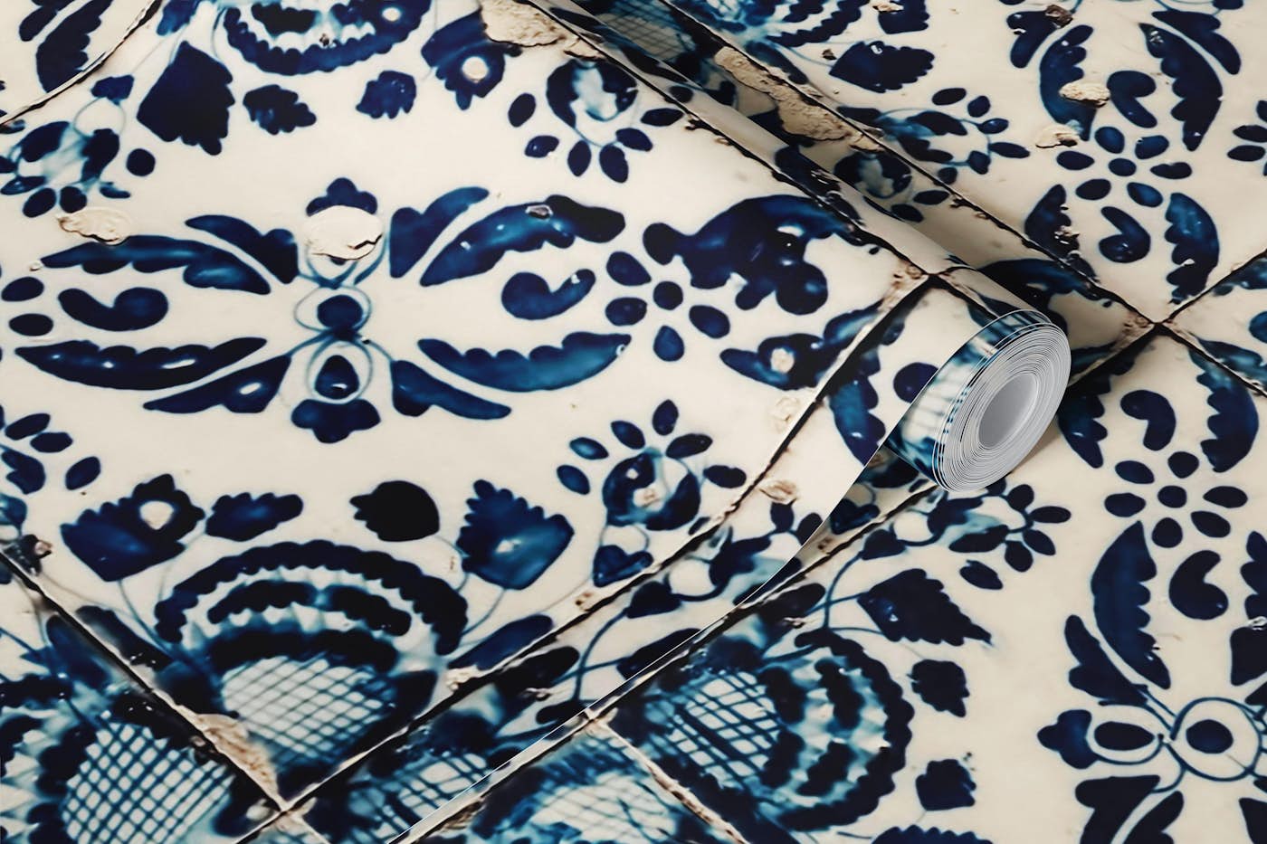 Tiles Portuguese Blue Azulejos wallpaper roll