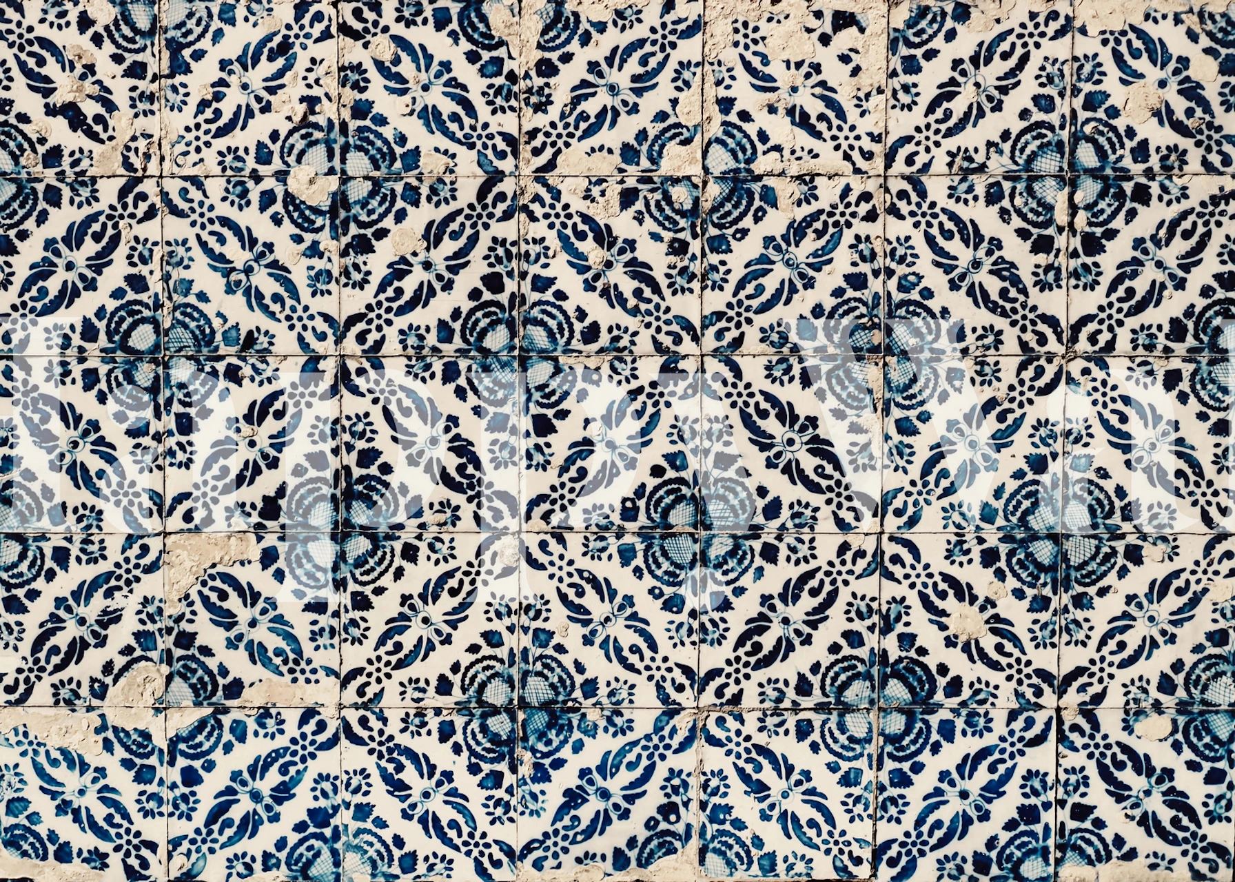 Fototapeta portugalské modré a bílé dlaždice Azulejos