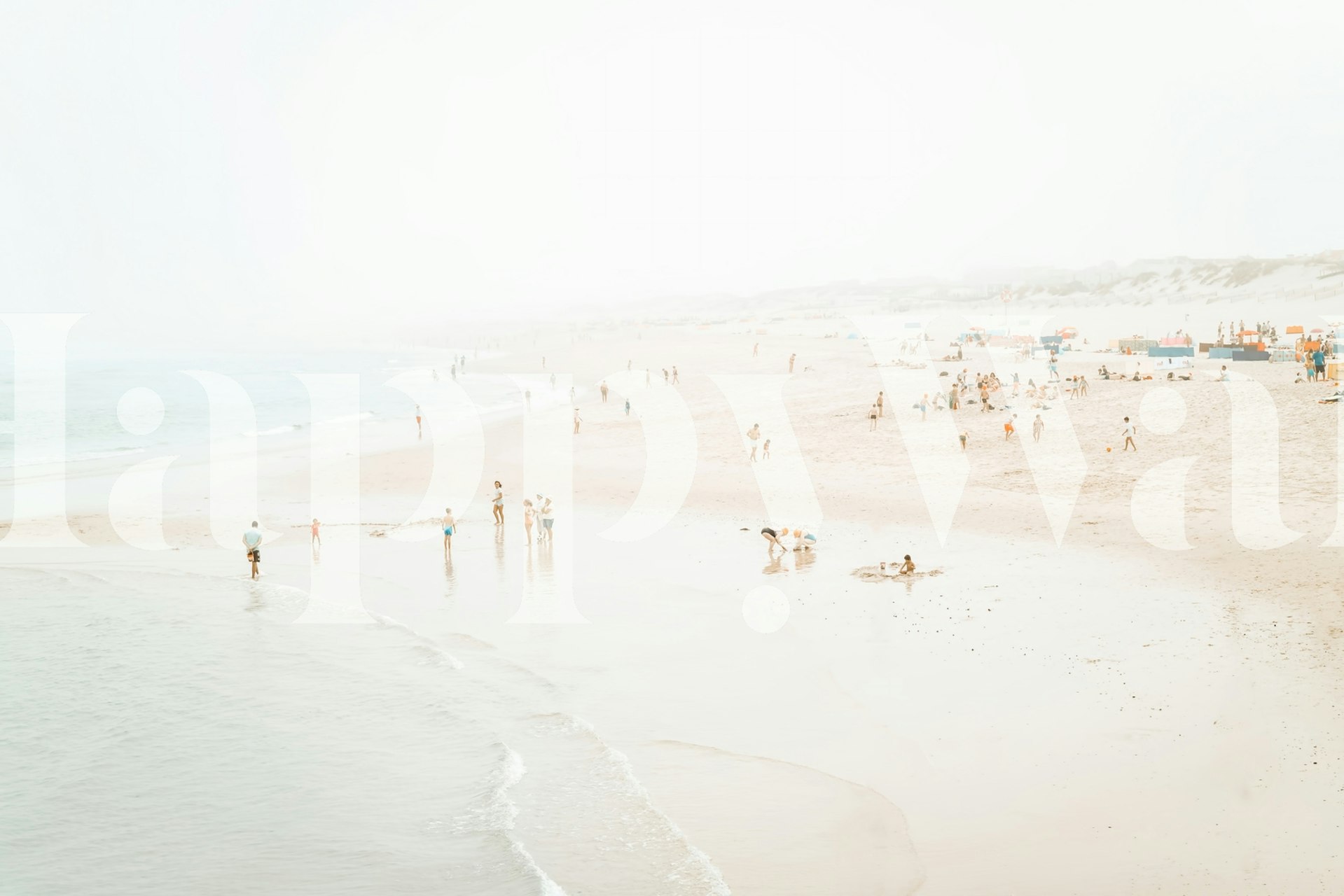 Beach ocean landscape tapet i et rom