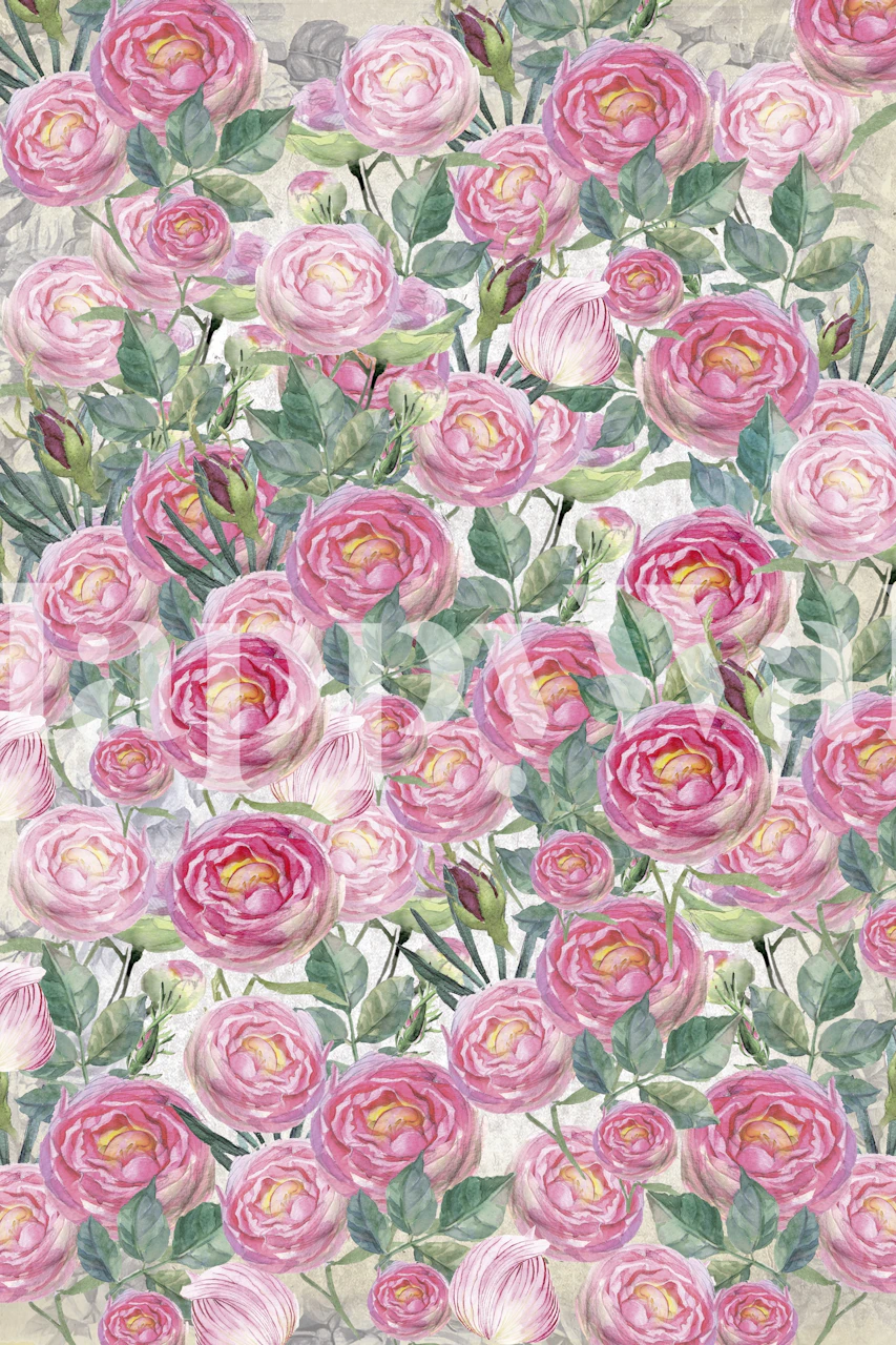 Vintage Roses wallpaper design