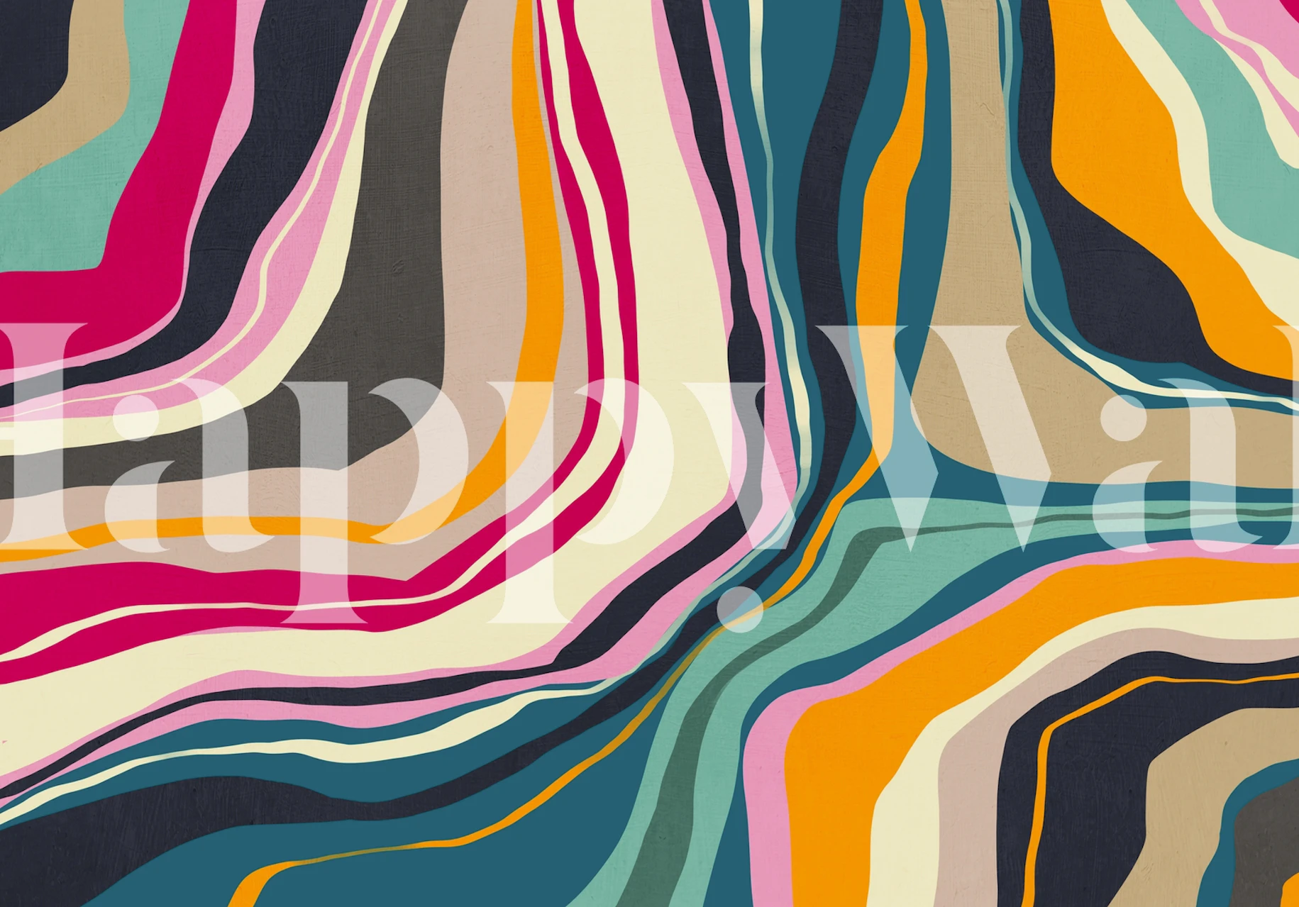 Colorful abstract striped wallpaper in vibrant hues