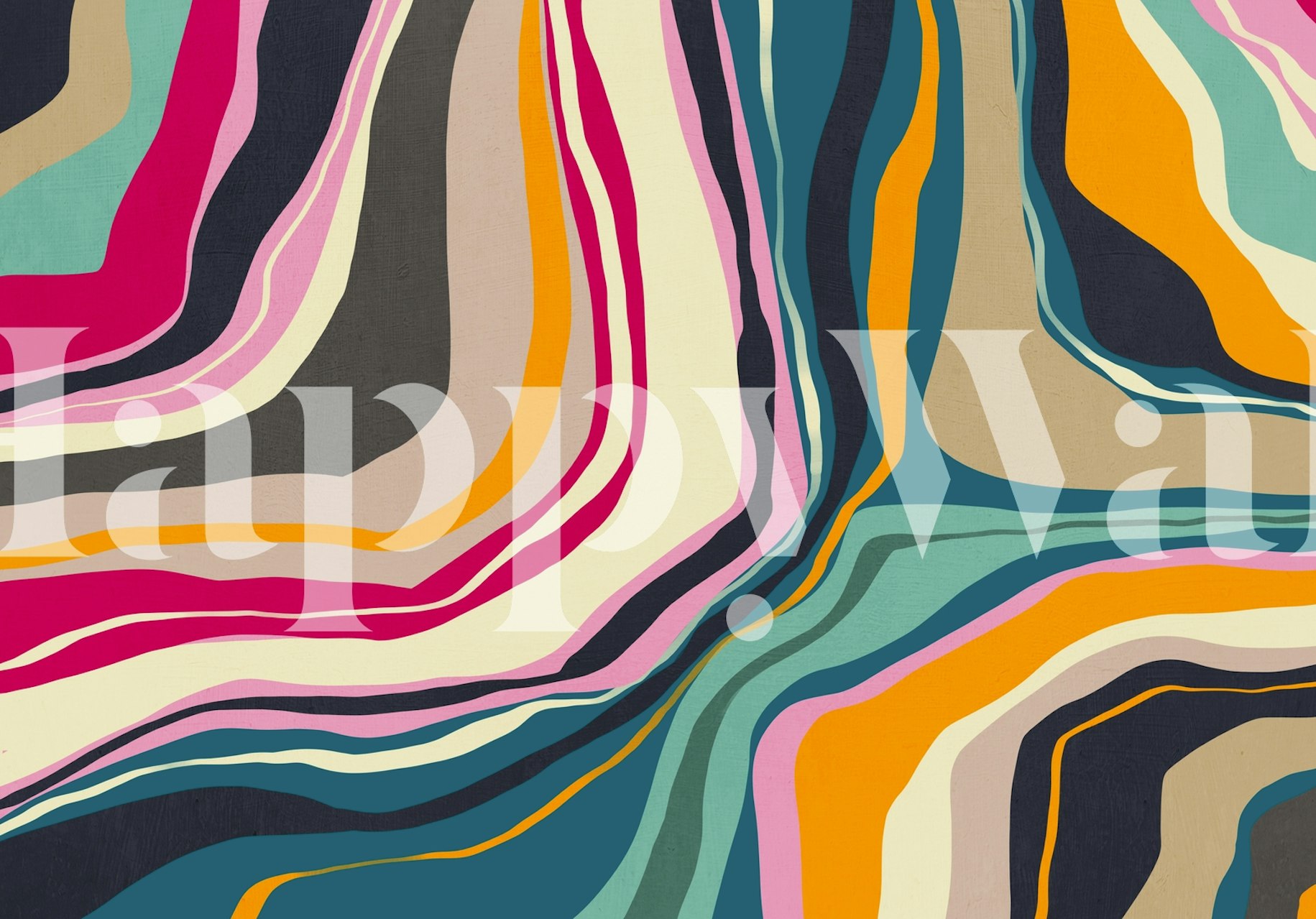 Colorful abstract striped wallpaper in vibrant hues