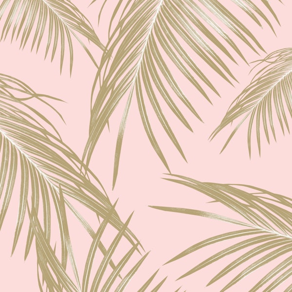 Blush Gold Palm Leaves Dream 1