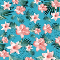 Tropical Flowers Palm Leaves 8 tapete